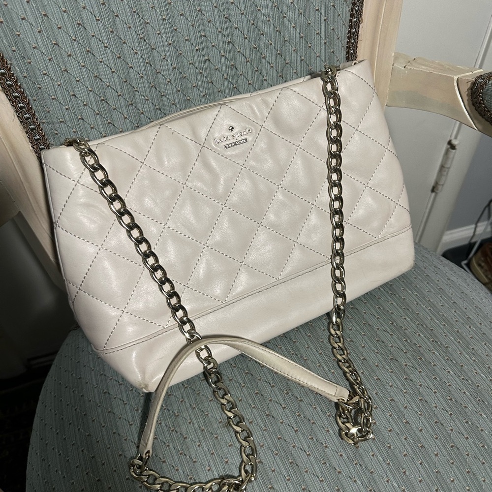 Kate Spade White Quilted Chain Shoulder Bag - Picture 3 of 14